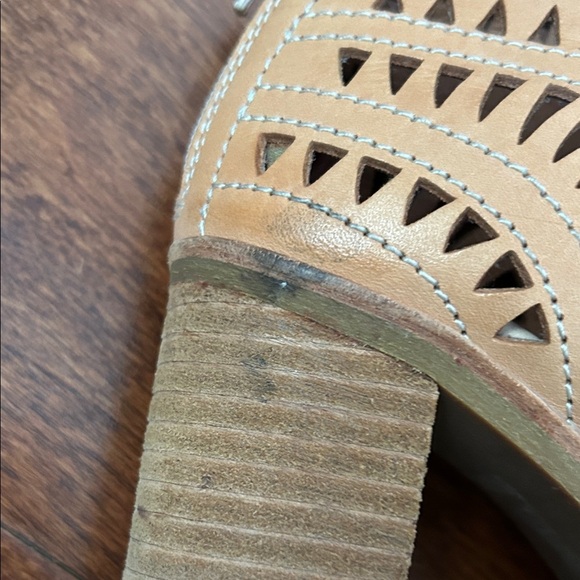 Jeffrey Campbell Stylish Cordillo Lace-Up Mule Tan Peep-Toe Heel, Size 5 - Picture 15 of 15